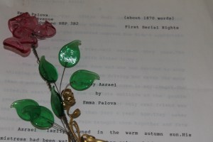 Writing with a magnifying glass