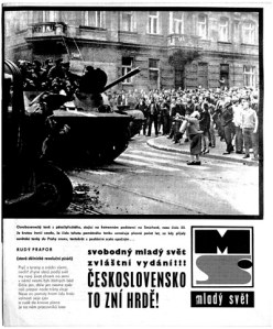 Soviet tanks invaded the streets of major cities in former Czechoslovakia.