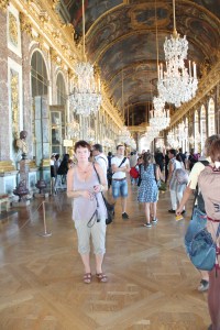 The Hall of Mirrors inside Versailles.