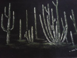 Saguaro forest immortalized by Vaclav Konecny