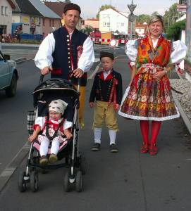 Traditional Czech festive costumes.