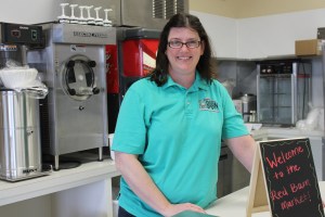 Fourth generation apple farmer Barb Roth in the newly opened Red Barn Market