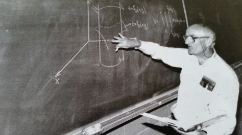 Dad explains triple integrals to FSU students