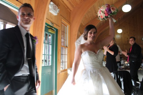 Mr. Jakub Pala and Mrs. Maranda Palova enter the Wabasis Lodge