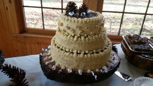 Three-tier wedding cake by CJ Aunt Jarmilka